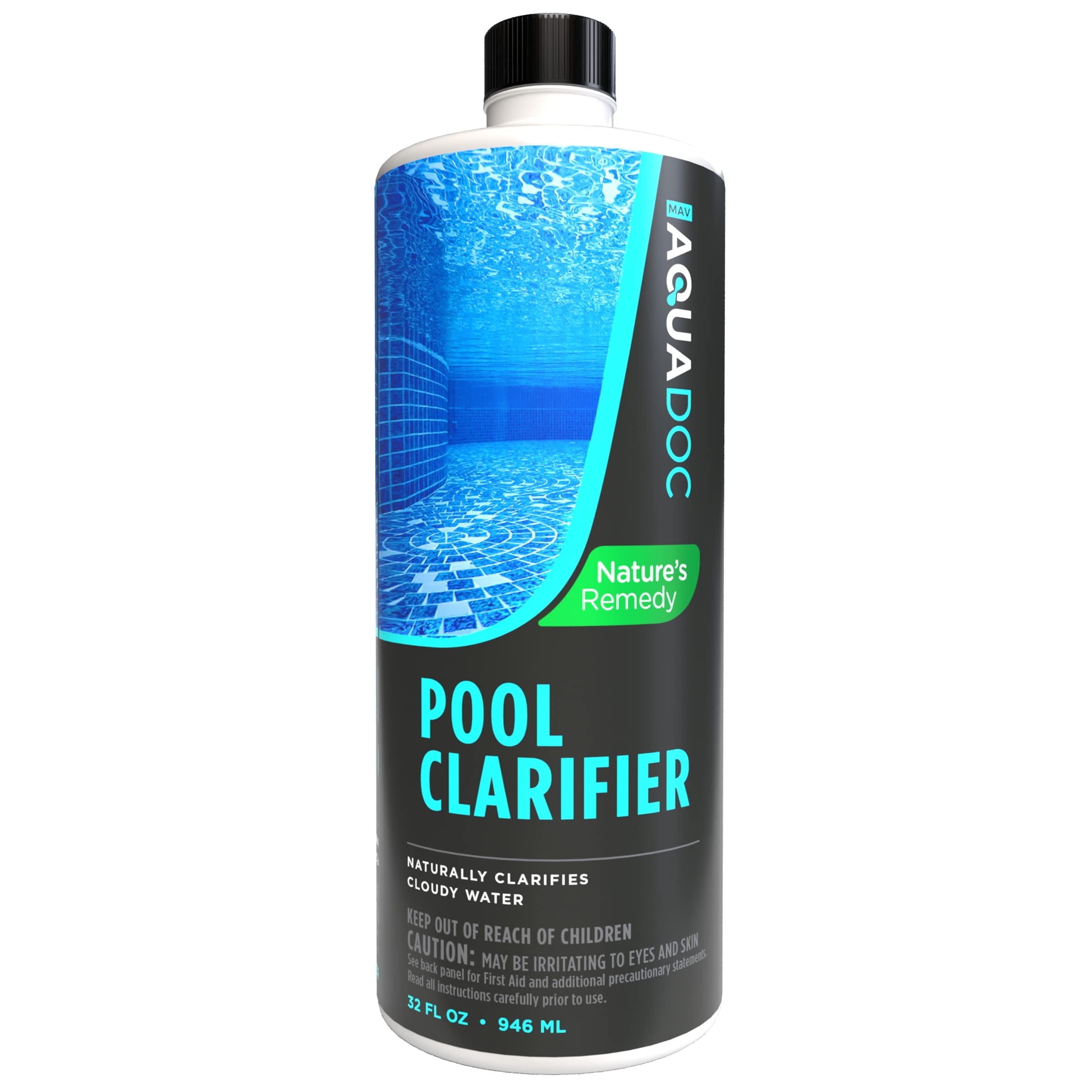 MAV Aqua Doc Fast Acting Pool Clarifier Chemicals, 32 fl oz