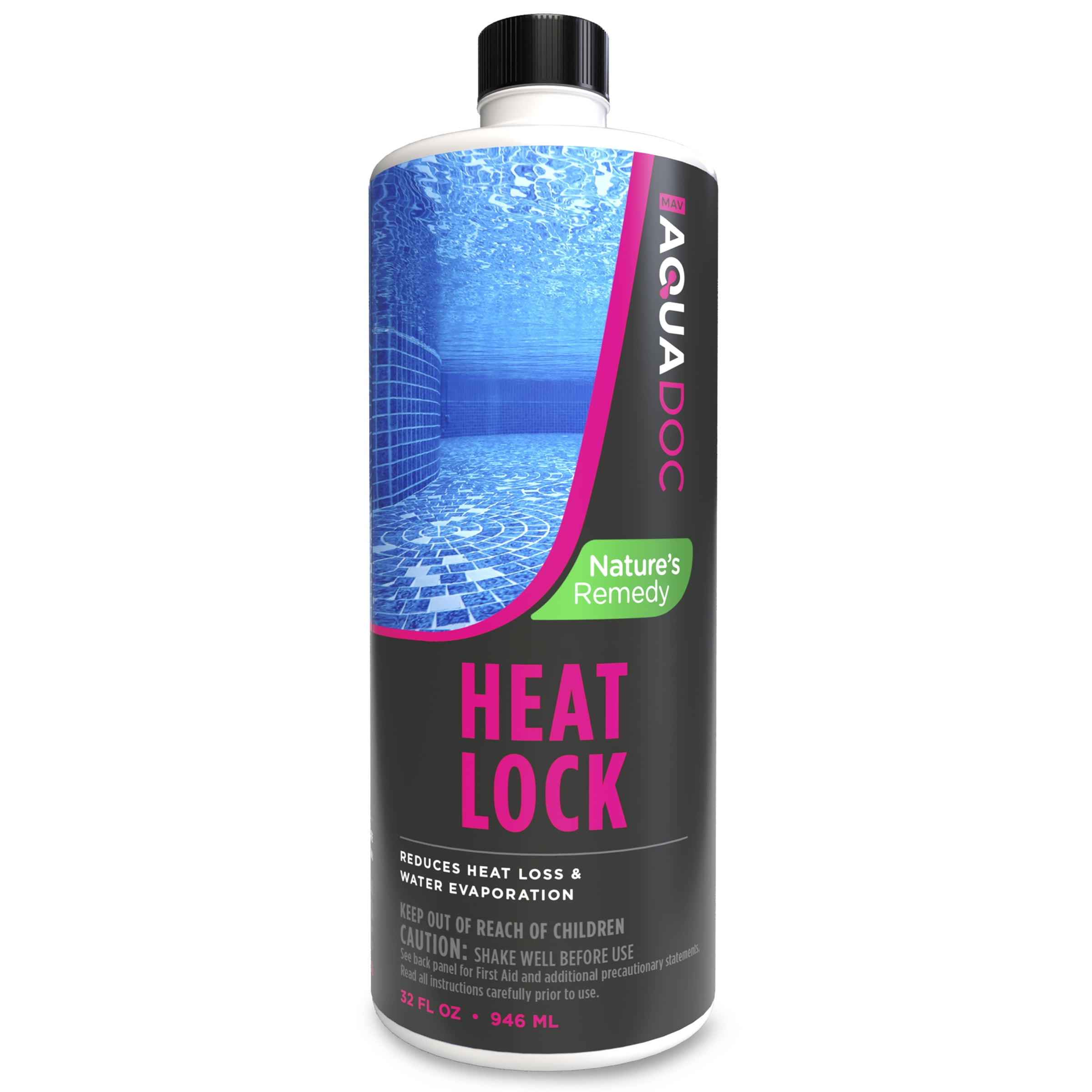MAV AquaDoc Heat Retention Solar Blanket Pool Chemicals - Pool Liquid Heat Lock - 32 oz