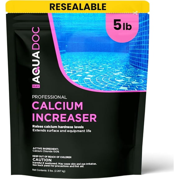 MAV AquaDoc Pool Calcium Hardness Increaser - 5lb - Fast-Dissolving Calcium Chloride for Swimming Pools - Made in The USA