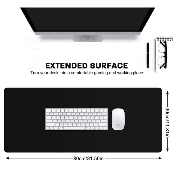 MAV Large Extended Gaming Mouse Pad Keyboard, Office Desk & Home XXL Size Stitched Edges Anti-Fray Stitching for Professional with Low-Friction Tracking Surface Waterproof Mousepad