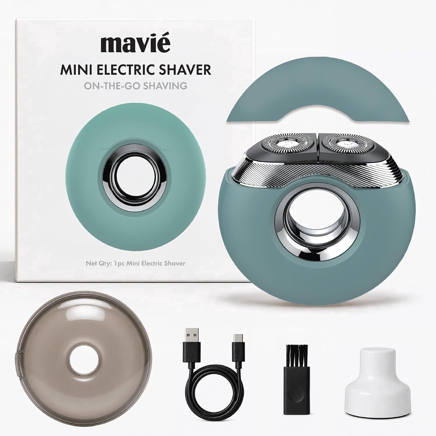 MAVIÉ Mini Electric Shaver 9000 RPM Dual Motor, Compact 3.11 Inch ...