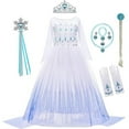 thumbnail image 1 of MAVLLY Elsa Costume for Girls Frozen 2 Princess Elsa Dress Detachable Full-Length Sequin Tulle Cape with Accessories Ideal Birthday Gift for 3T-10Y, 1 of 8
