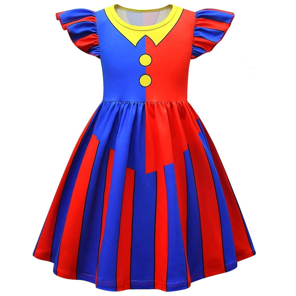 MAVLLY Pomni Dress Kids The Amazing Digital Circus Dress Casual Graphic ...