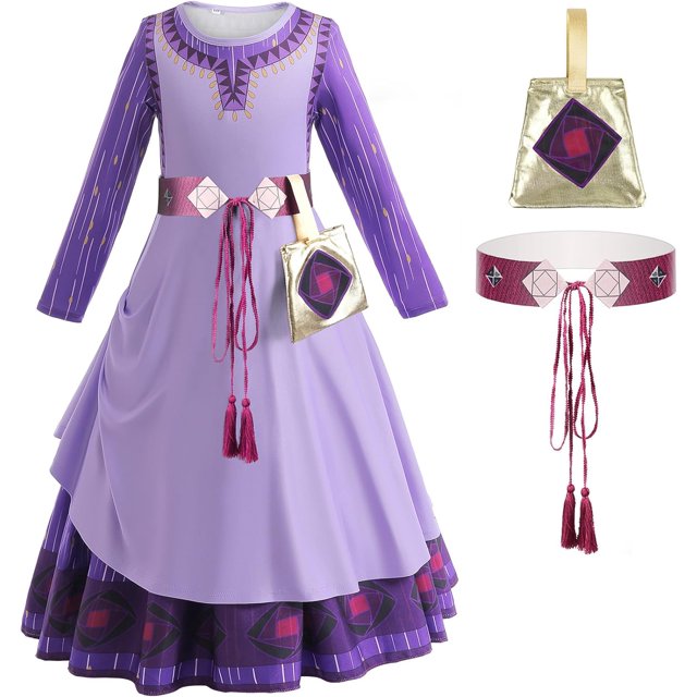Girls Princess Dress With Star Print – Perfect For Halloween, Christmas & Dress-Up
