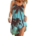 thumbnail image 1 of MAWCLO Women Casual Loose Beach Cover Up Sleeveless Pleated Short Mini Dress Summer Bohemian Sundress, 1 of 2
