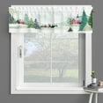 thumbnail image 1 of MAWCLOS Christmas Kitchen Valance Short Window Curtain Cafe Tier Slot Top Window Treatments Rod Pocket Window Drapes Style-D 54x18in*1PC, 1 of 2