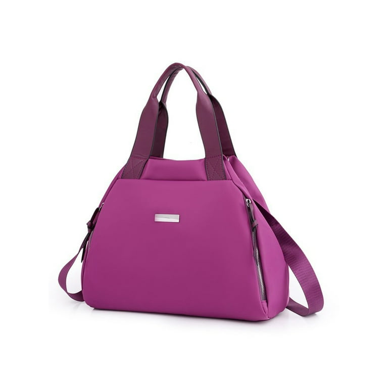 Purple Leather Long Handed Ladies Hand Bag