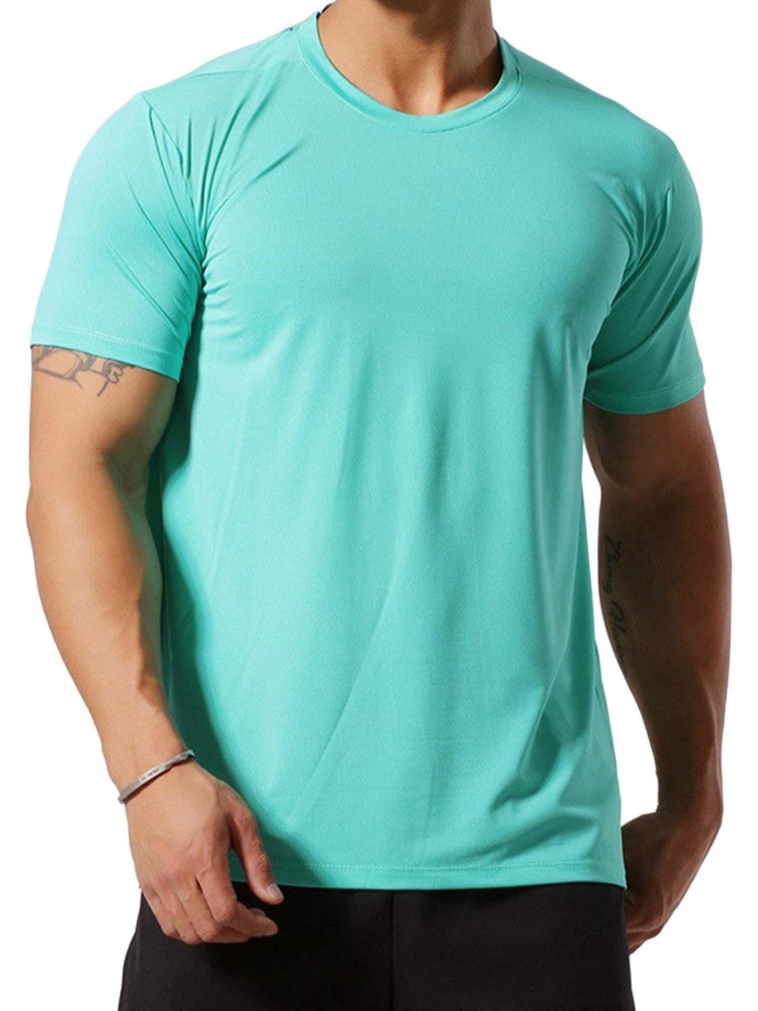 MAWCLOS Men Tee Tops Breathe Cozy Crew Neck Pullover Casual Sleepwear T