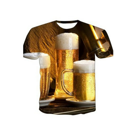 MAWCLOS Mens Oktoberfest T Shirt Short Sleeve Summer Tops Crew Neck Tee Men Loose Fit Blouse Vacation Pullover Style-R M