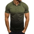 thumbnail image 1 of MAWCLOS Mens Short Sleeve Polo Shirts Tunic Tops Casual Slim Fit Contrast Color Designed T-shirts Athletic Workout Sport Tee Blouse, 1 of 2