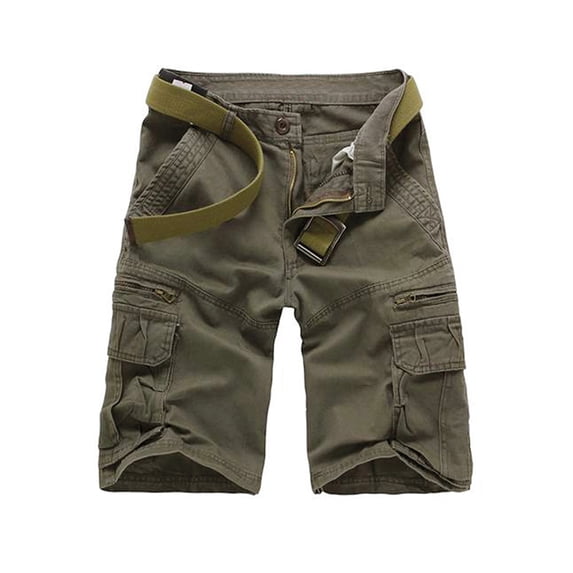 MAWCLOS Mens Utility Hiker Shorts Cotton Multi-pocket Loose Fit Outdoor Shorts