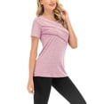thumbnail image 1 of MAWCLOS Womens Athletic Shirts Crewneck Short Sleeve Moisture Wicking Pullover T-Shirts Breathable Workout Yoga Tops, 1 of 8
