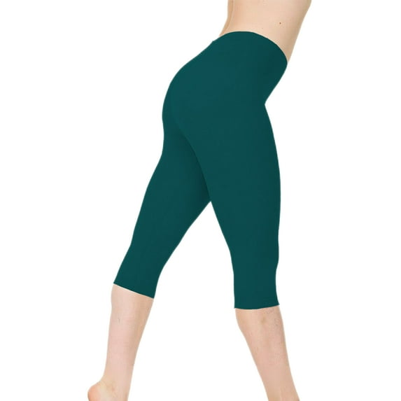 MAWCLOS Womens Casual Capri Pants Lounge Beach Leggings Stretch Solid Color Jeggings