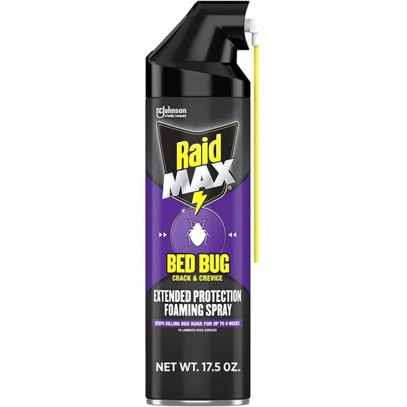 MAX Bed Bug Crack & Crevice Extended Protection Foaming Spray, Kills Bugs for up to 8 weeks on Laminated Woods and Surfaces, 17.5 oz
