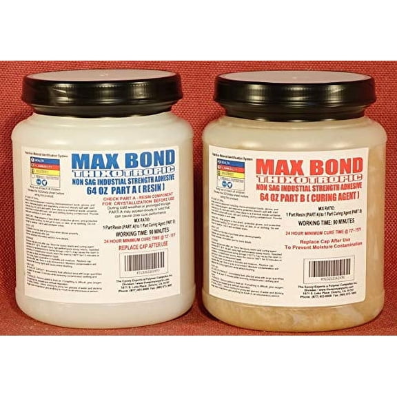 MAX Bond THIXOTROPIC -Knife Grade None Sagging Consistency Very Strong Epoxy Glue 4 Structural Bonding, Patching & Filling Voids -Waterproof, None Conductive, Bonds Metal, Wood, Concrete, FRP, Stone