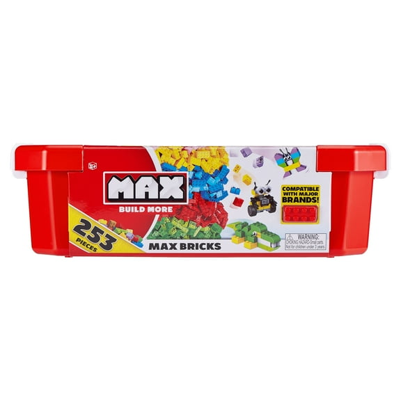 MAX Build More Premium Building Bricks Set (253 Bricks) - Major Brick Brands Compatible