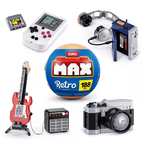 MAX Build More Premium Capsules Retro Series 2 Building Bricks Capsule  Assorted Retro Designs