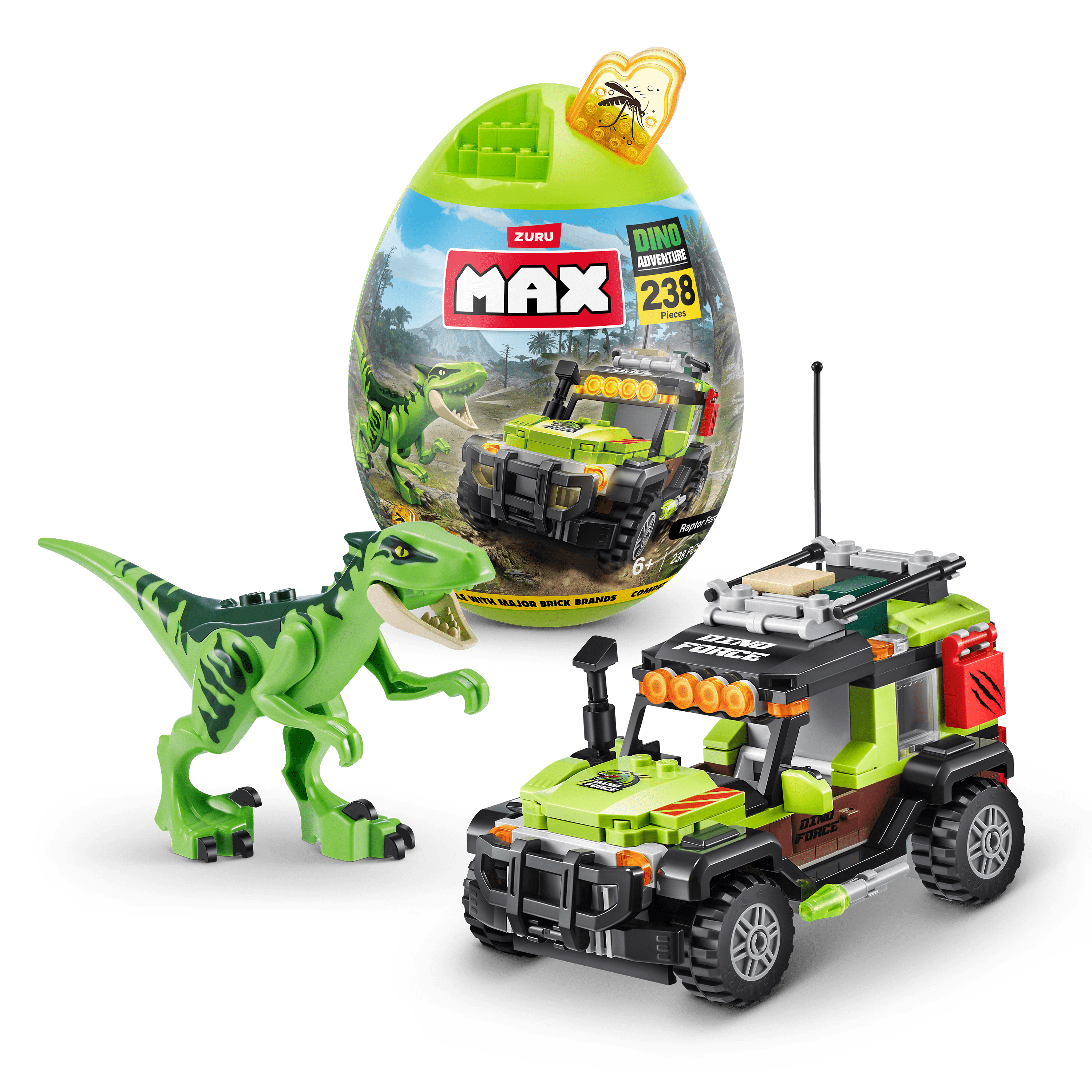 MAX Build More Dino Escape (238 Pieces) Building Bricks Toys For Kids 3+ by ZURU