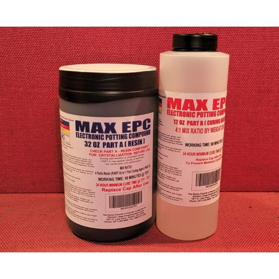MAX EPC Epoxy Potting Compound 4 Circuit Boards -Slow Curing & Low Exothermic 4 Large Casting, High Thermal Conductivity, Seal, Mask, Waterproof & Insulate Electrical Circuits