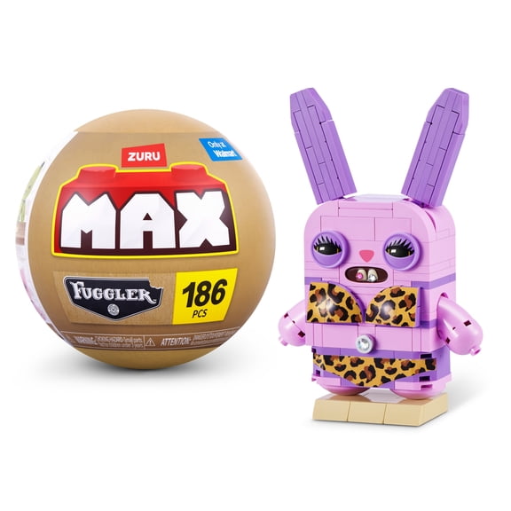 MAX BUILD MORE Premium Fuggler Baddies Collection (Rabid Rabbit) by ZURU - Plastic Building Bricks Set for Kids Ages 8+
