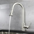 thumbnail image 1 of MAX Faucets Pull-Out Single Handle Kitchen Faucet 16" Brushed Nickel Finish, 1 of 4