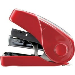 MAX Flat Clinch Mini Stapler - 25 Sheets Capacity - 1 Each - Black