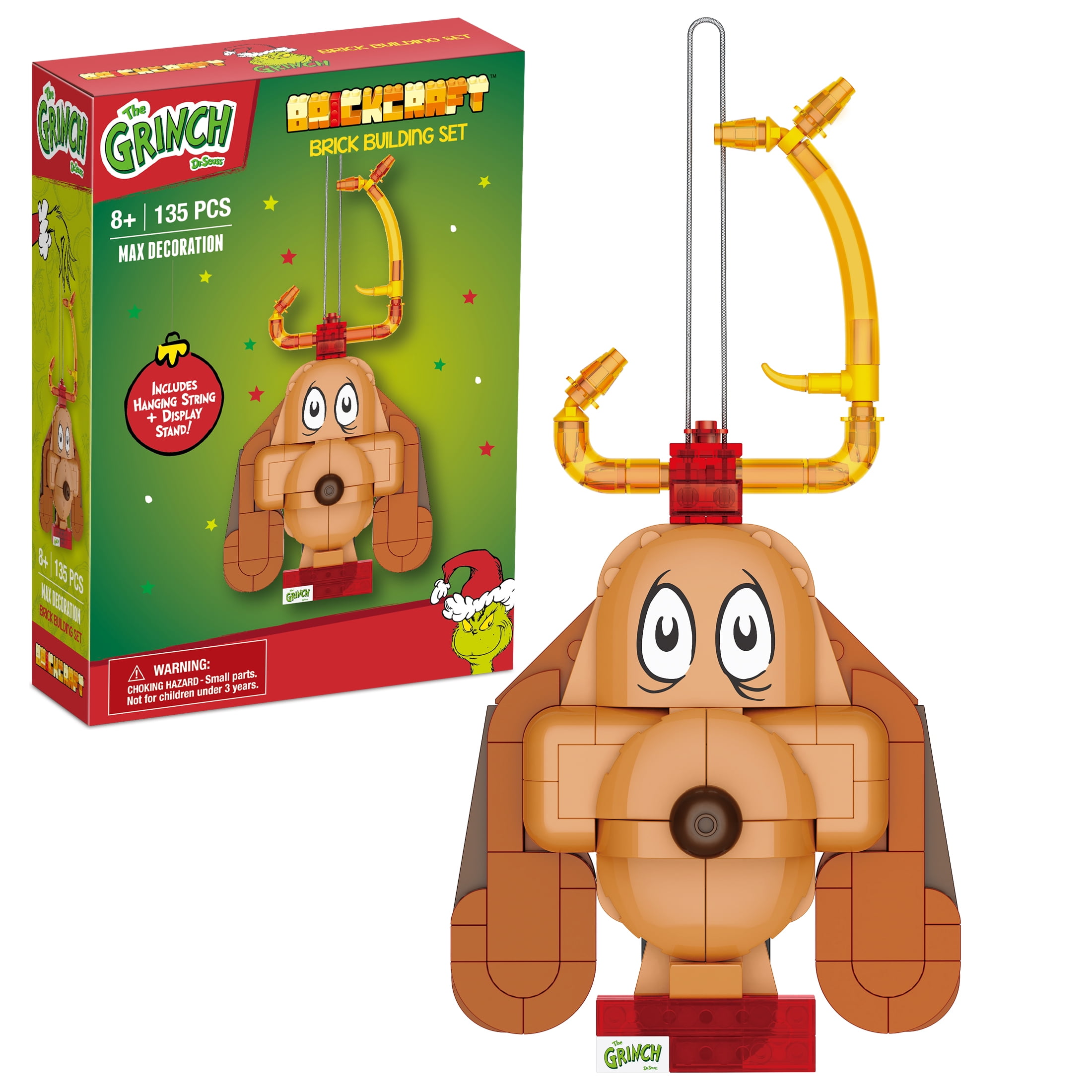 Brickcraft Grinch Max The Dog Decoration Brick Building Kit (135-Plastic Piece Set), Christmas Dcor, Toy Gift Idea for Boys and Girls Ages 8 Years Old and up