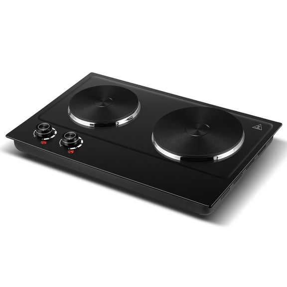 MAX Hot Plate, CUSI Cast Iron Burners, 7.4in. And 6.1in. with Temperature Control, Great for Daily Use.