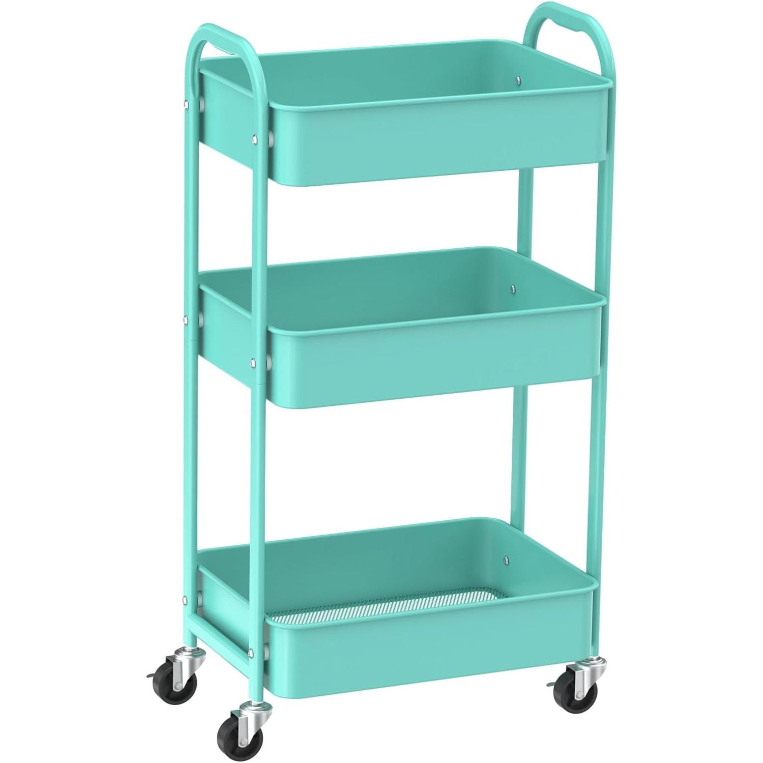 MAX Houser 3-Tier Kitchen Cart Multifunctional Rolling Utility Cart ...