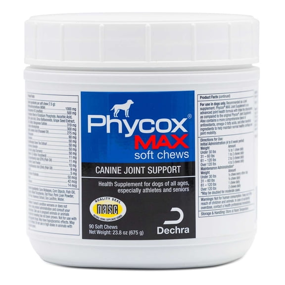 Phycox MAX Dog Joint Supplement Soft Chews, 90 Ct