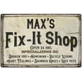 thumbnail image 1 of MAX'S Fix-It Shop Sign Grandpa Dad Wall Decor Gift 8x12 Metal 108120006258, 1 of 1