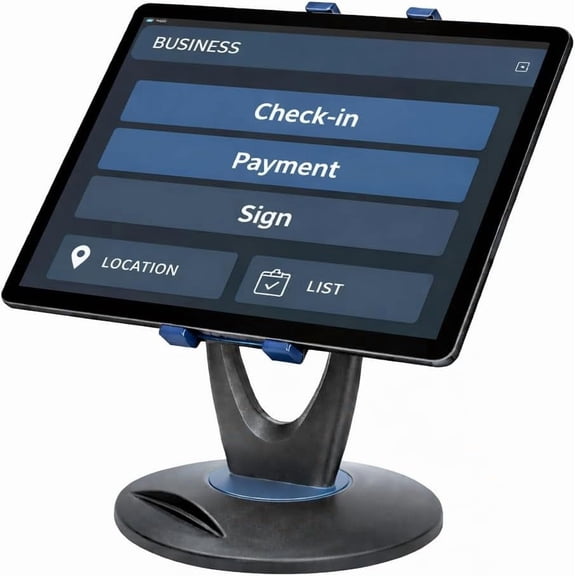 MAX SMART Tablet Stand for POS, Weighted Base Holder for Retail & Reception