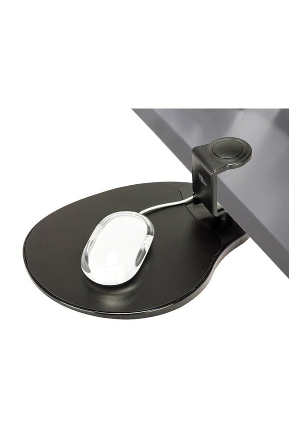 Under-desk Clamp on Mouse Pad with 360 Rotating Swivel Platform