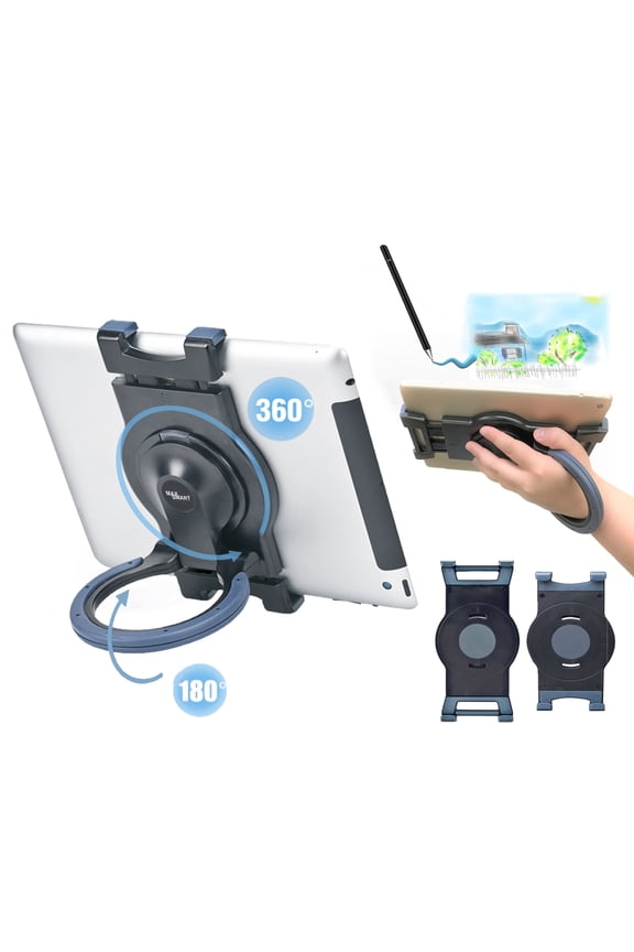 iPad Hand Grip, Tablet Handle, Hand Ring for Reading Writing Drawing (Black)