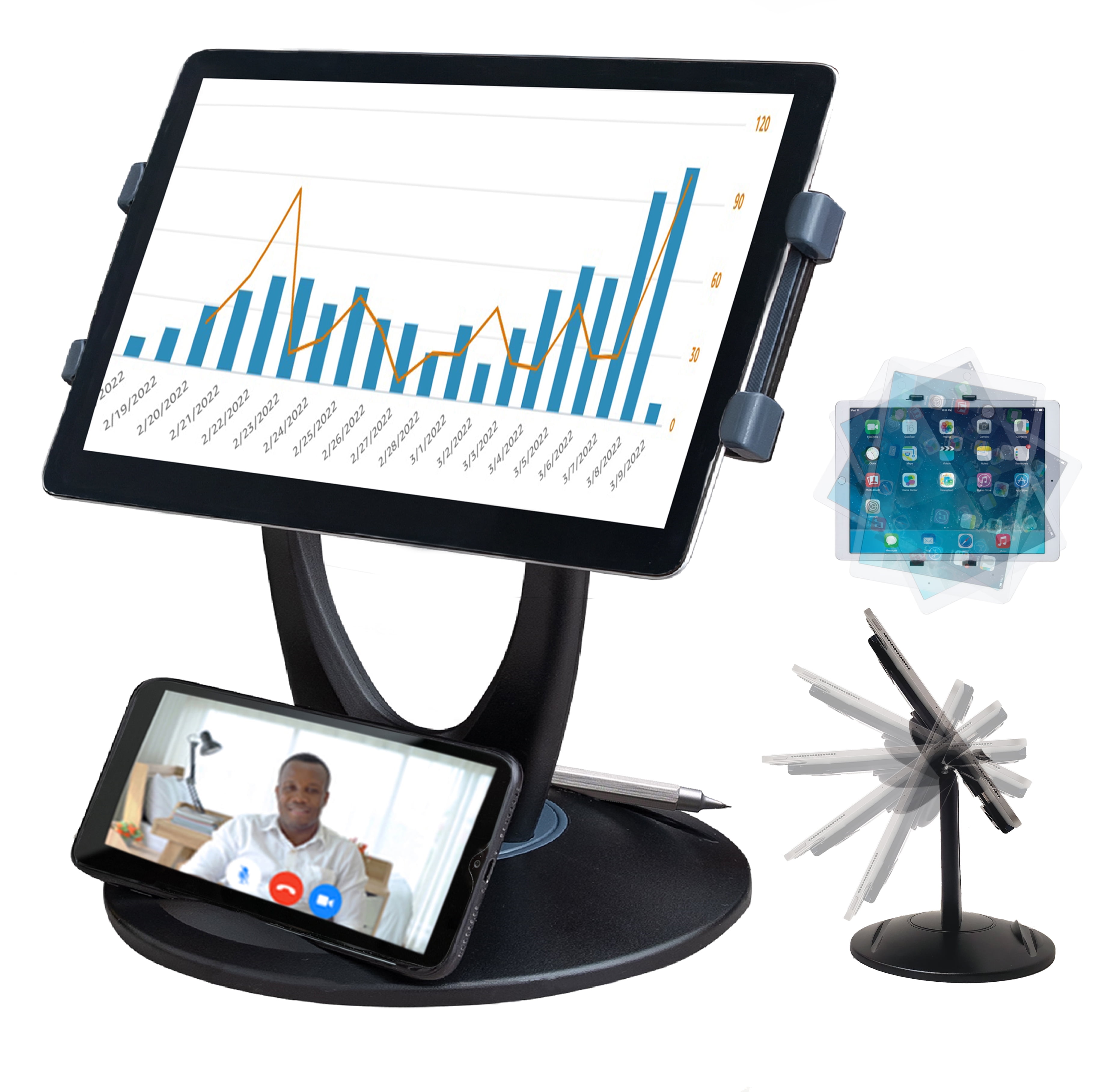 MAX SMART Adjustable iPad Stand, Register Tablet Desk