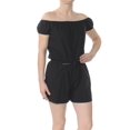 thumbnail image 1 of MAX STUDIO $88 Womens New 1416 Black Belted Off Shoulder Romper S B+B, 1 of 2