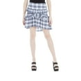 thumbnail image 1 of Max Studio Women's Ruffled Plaid Mini Layered Skirt Blue Size 8, 1 of 3