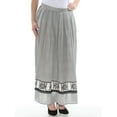 thumbnail image 1 of MAX STUDIO Womens Black Printed Maxi A-Line Skirt 4, 1 of 2