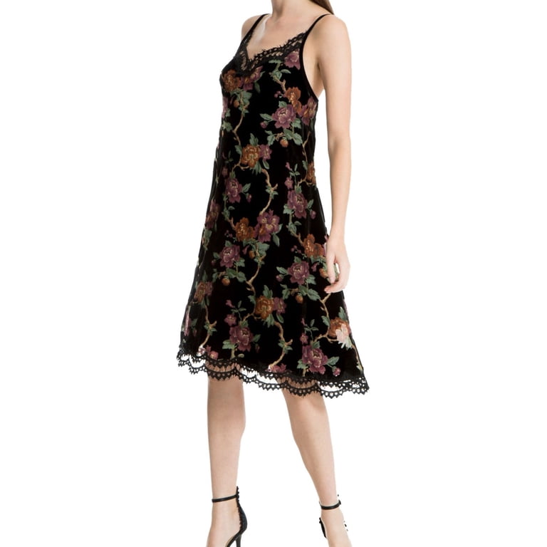 MAX STUDIO Womens Black Spaghetti Strap Knee Length Cocktail Dress S -  Walmart.com