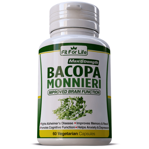 MAX Strength Bacopa Monnieri Extract 1000mg Organic 60 Capsules