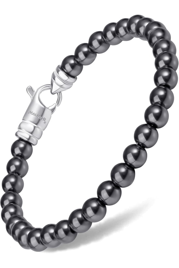 Hematite Beaded Bracelet for Men and Women – Classic Large