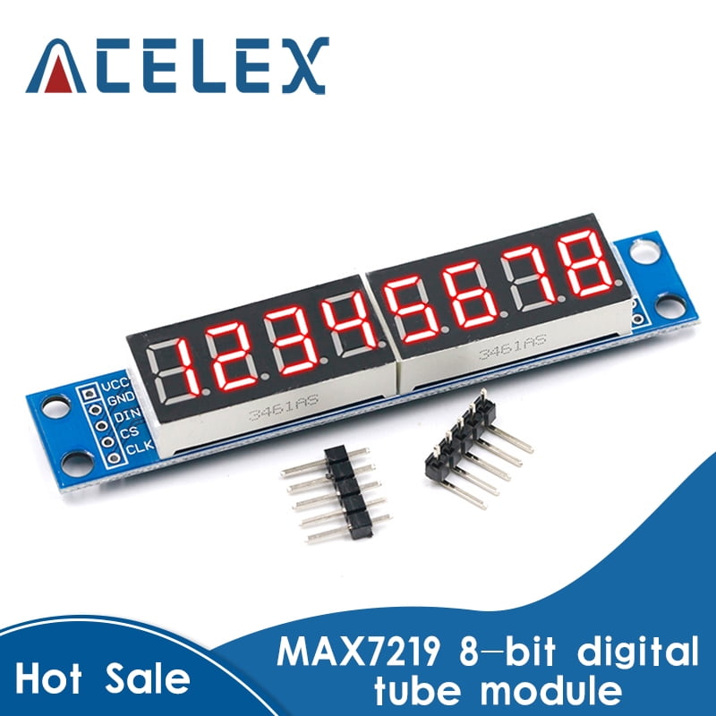 MAX7219 LED Dot Matrix 8 Digit Digital Tube Display Control Module 3.3V