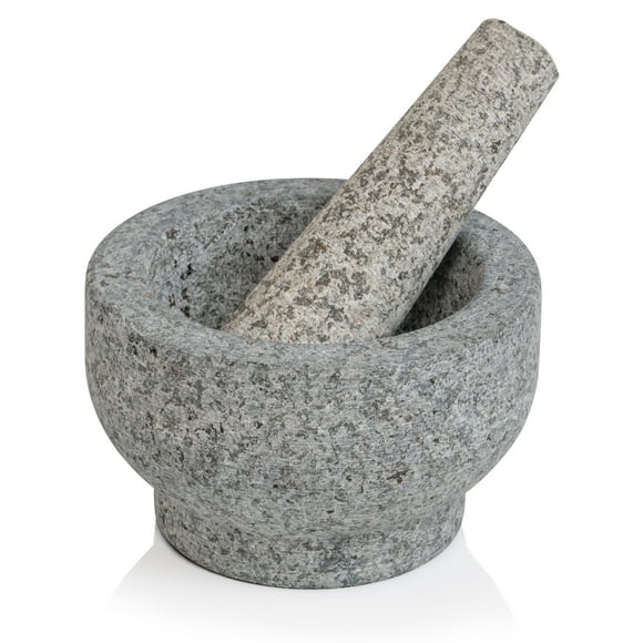 MAXAM KTHERBGRAY Granite Mortar & Pestle, Gray