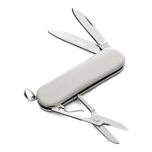 MAXAM MultiFunction Army Knife Silver Mini MultiTool, Pocket Knife