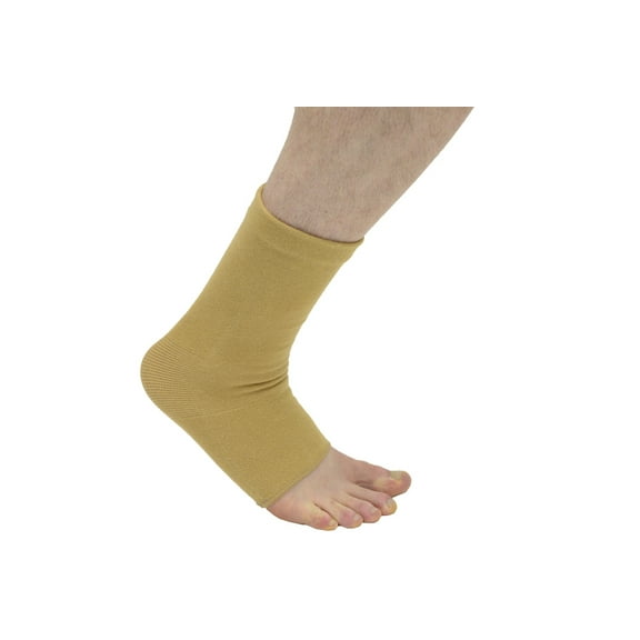 MAXAR Cotton/Elastic Ankle Brace (Four-Way Stretch, 67% Cotton), Unisex, Large, Ban-301