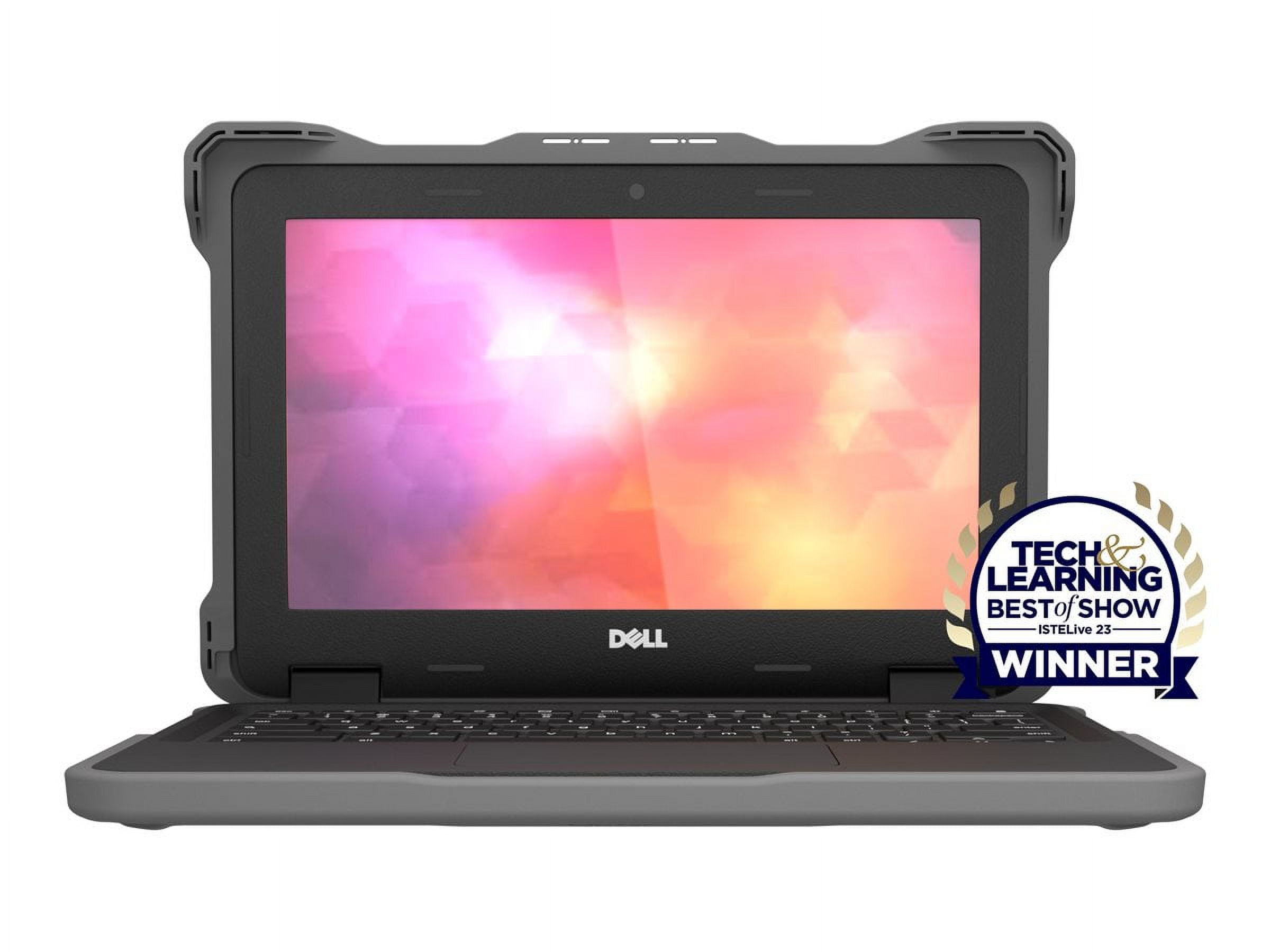 MAXCases Extreme Shell-F Slide Case for Dell 3100/3110 Chromebook Clamshell [Gray/Clear] (dl-esf-3110-gry)