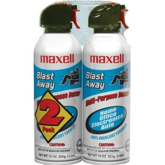 MAXELL 190026 2 PACK BLAST AWAY CANNED AIR CANNED AIR **MUST SHIP GROUND**