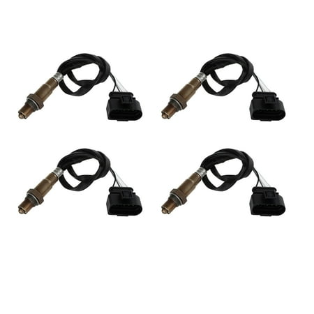 Maxfavor 4Pcs O2 Oxygen Sensor for Audi S4, A4, A6 Quattro, S6, RS6 2004-2000 Upstream + Downstream