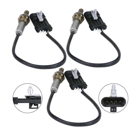 Maxfavor 3Pcs Oxygen Sensor for 2007-1996 Chevrolet Blazer S10, GMC Jimmy 2 Upstream + 1 Downstream