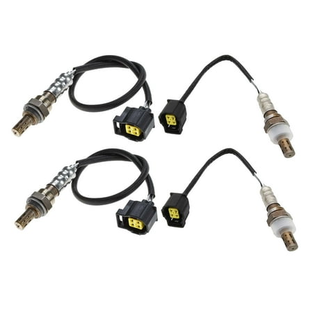 Maxfavor 4Pcs O2 Oxygen Sensor for Jeep Wrangler 3.8L 2007 Right Hand Drive Upstream + Downstream
